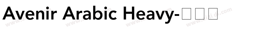 Avenir Arabic Heavy字体转换